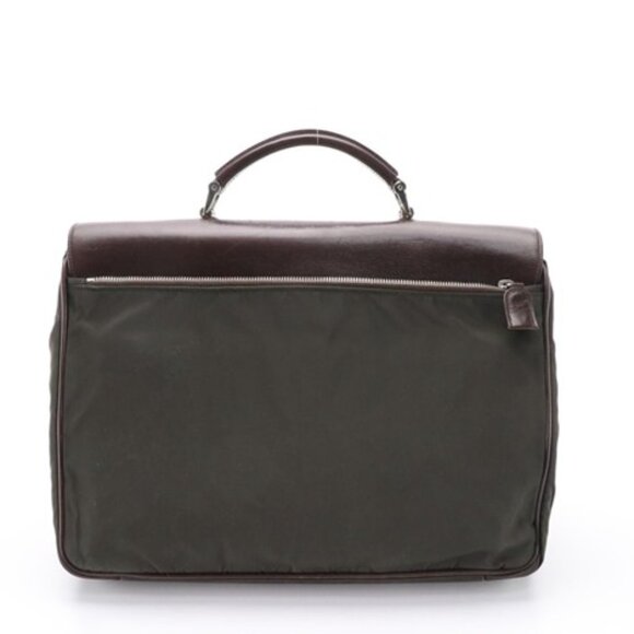 Prada Brown Tessuto Nylon and Leather Briefcase-Business Bag - Picture 3 of 6